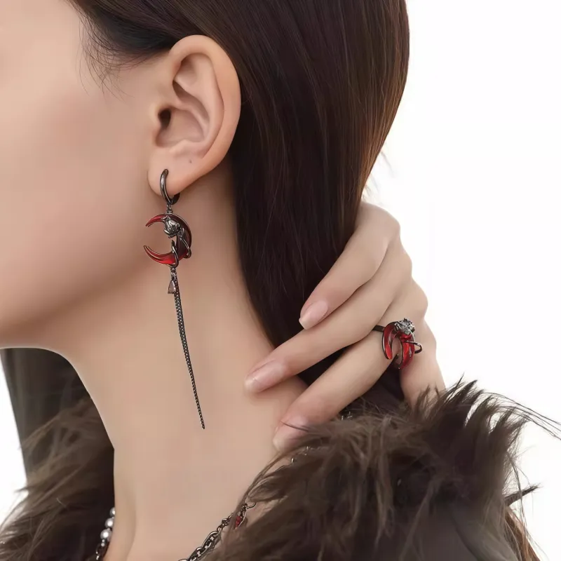 KING OF BLING Alloy, Zircon, Resin Earrings Unisex-5
