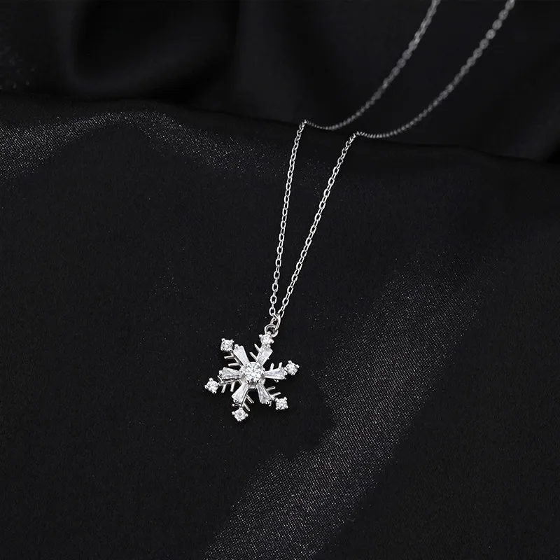 KING OF BLING 999 Fine Silver Zircon Necklaces Women's-2