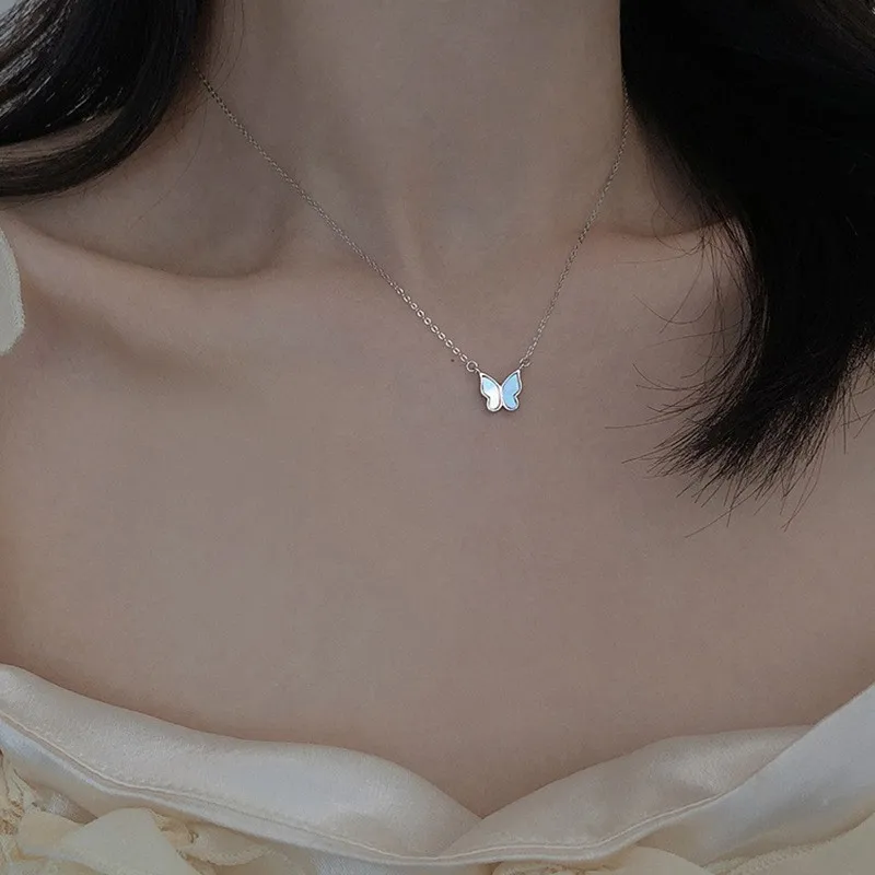 KING OF BLING 925 Sterling Silver, Mother Of Pearl Necklaces Women's Good Luck-5