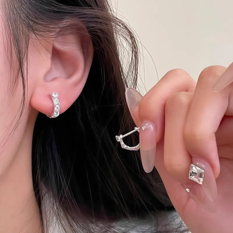 KING OF BLING Alloy With Zircon Earrings Unisex-4
