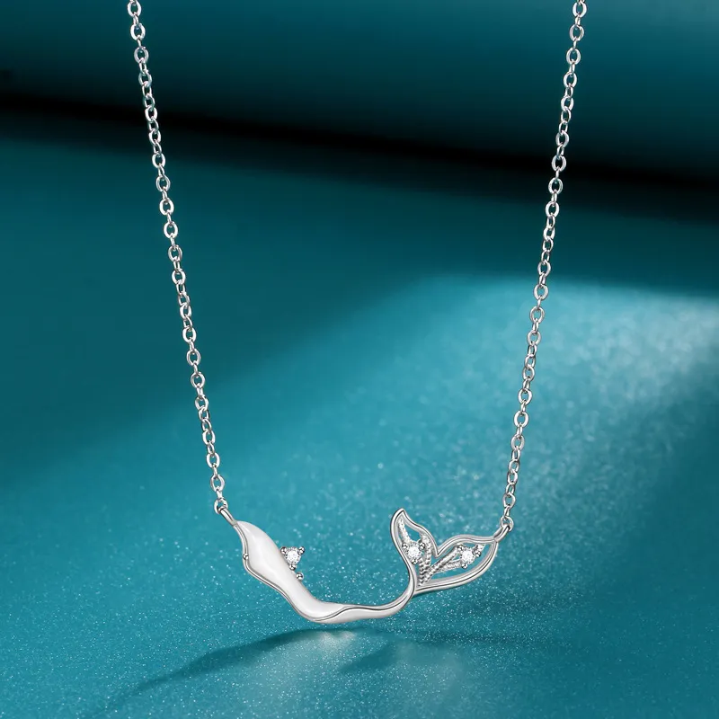 KING OF BLING 925 Silver, Zircon, Fritillary Necklaces Women's-2