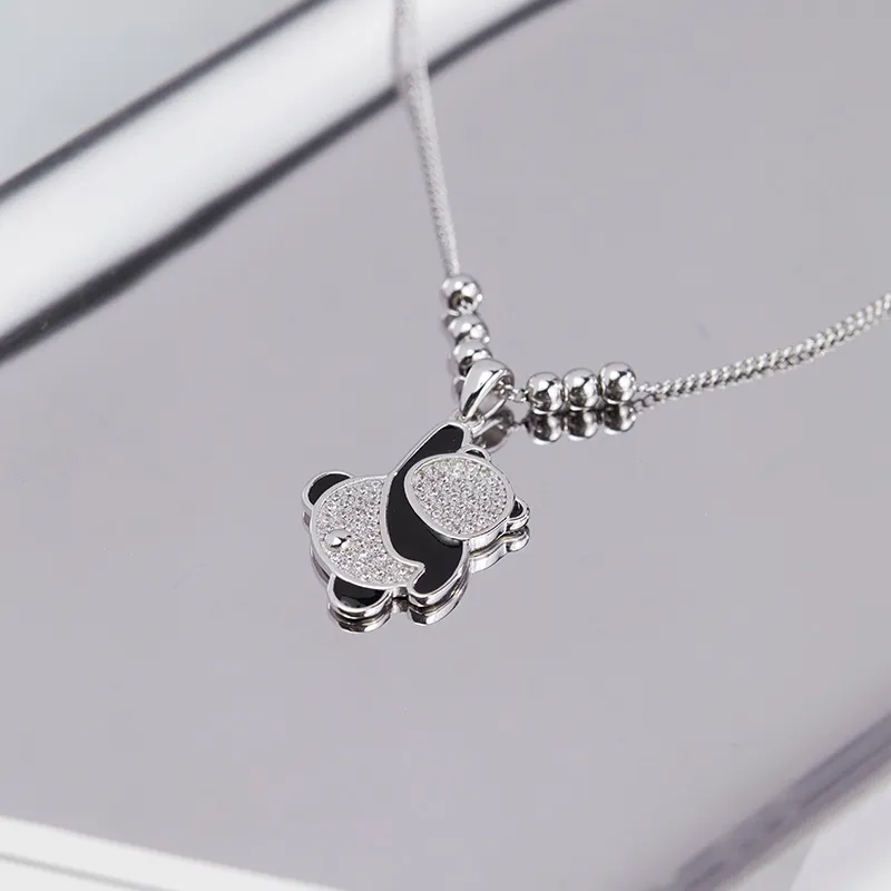 KING OF BLING 925 Sterling Silver With Enamel And Zircon Necklaces Unisex Good Luck-1