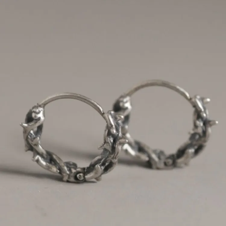 KING OF BLING 925 Sterling Silver Earrings Unisex-2
