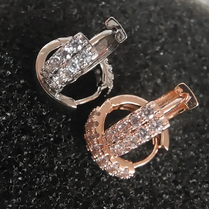 KING OF BLING Copper, Zircon Stud Earrings Unisex Year Of The Snake Good Luck-4