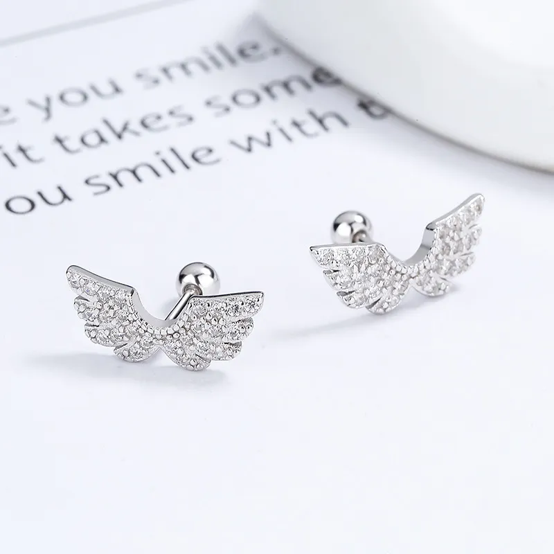KING OF BLING Titanium Steel Zircon Stud Earrings Unisex Year Of The Snake Good Luck-6