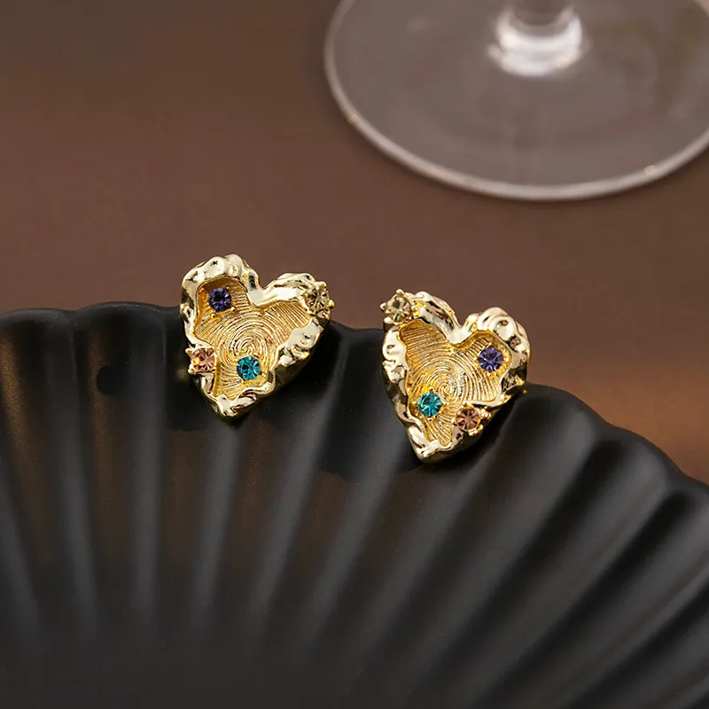 KING OF BLING 925 Sterling Silver Pin, Gold Plated, With Zircon Stud Earrings Unisex Good Luck, Accurate Peach Blossom-8