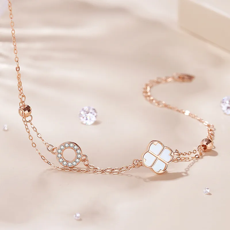 KING OF BLING 925 Silver, Mother Of Pearl, Cubic Zirconia Bracelets Women's Year Of The Snake Good Luck-2