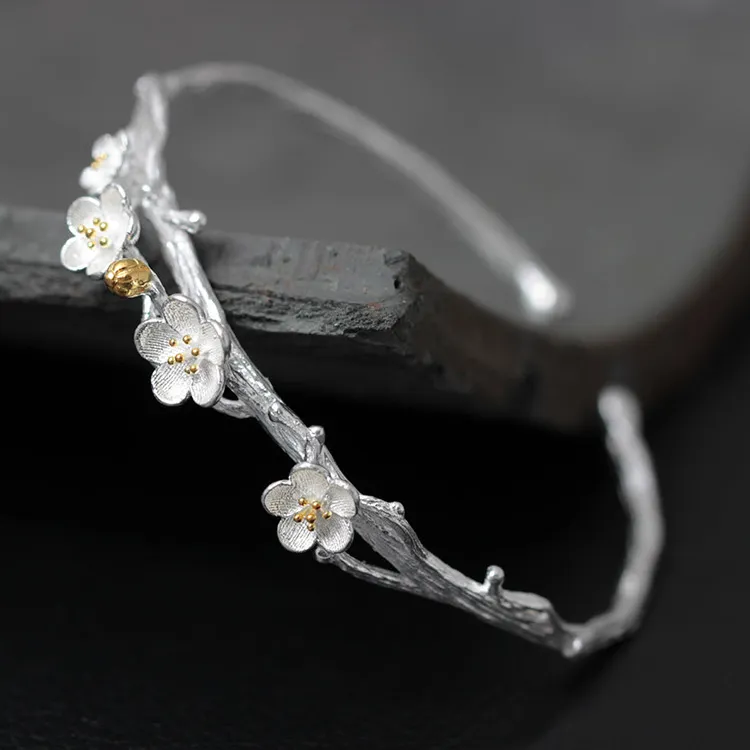 KING OF BLING 925 Sterling Silver Bangles Women's New Chinese Style, Good Luck-1