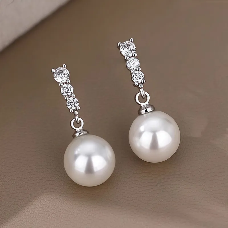 KING OF BLING 925 Sterling Silver Stud Earrings Women's-1