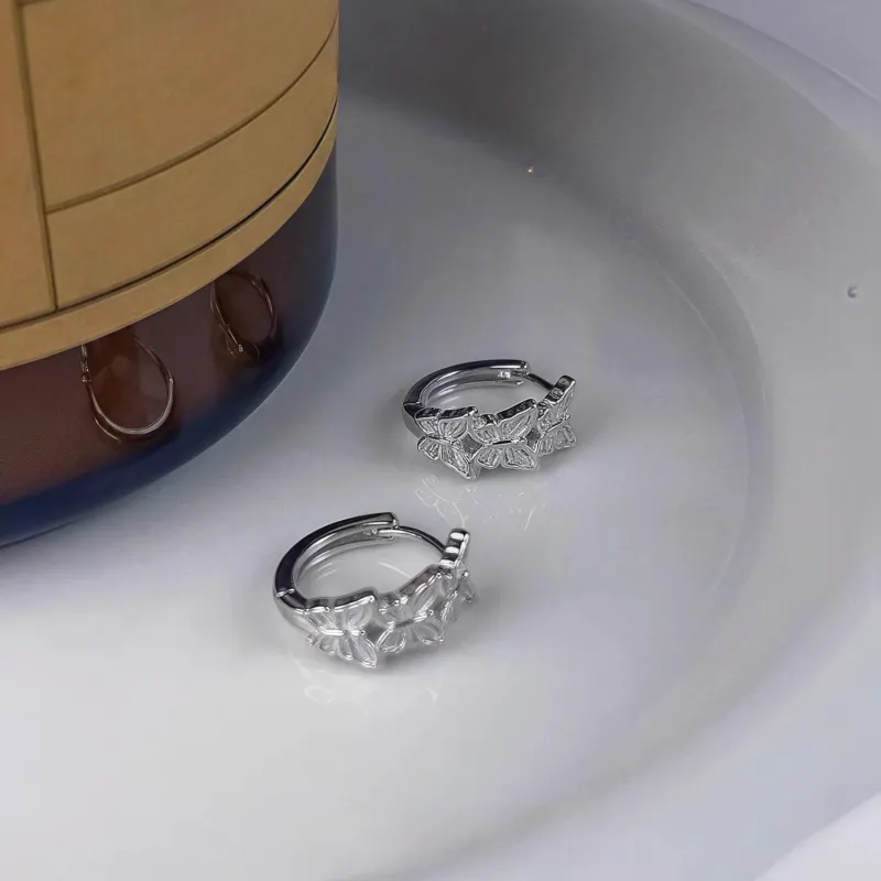 KING OF BLING 925 Sterling Silver Earrings Unisex-2