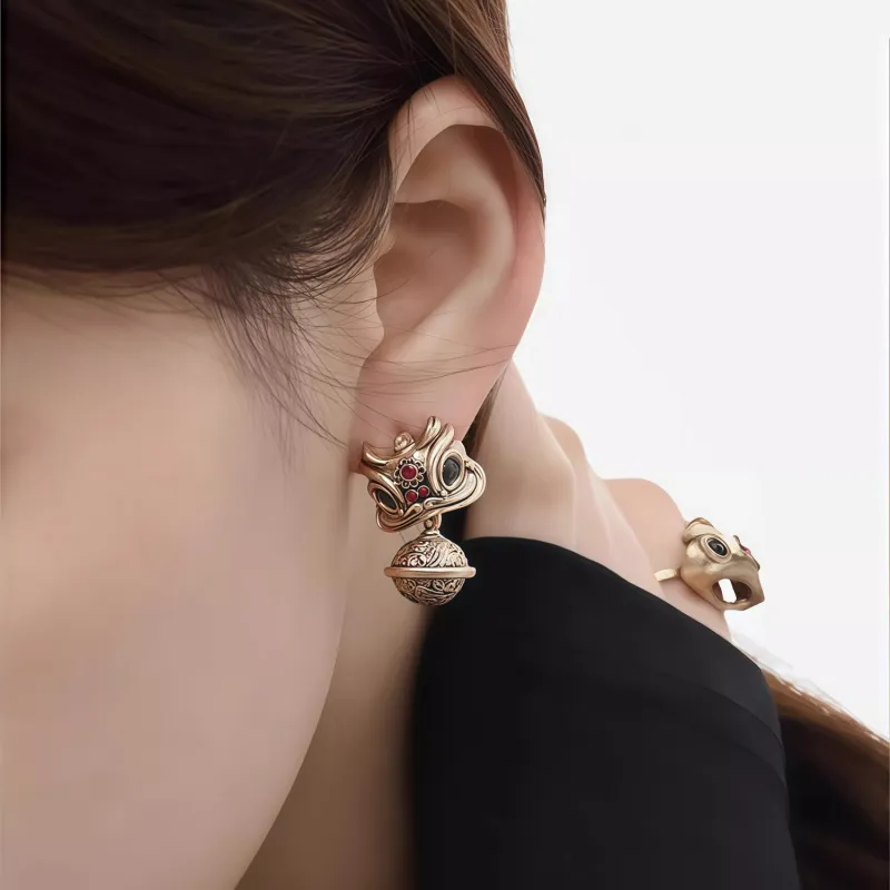 KING OF BLING 925 Sterling Silver Pin, Alloy, Zircon Earrings Women's-5