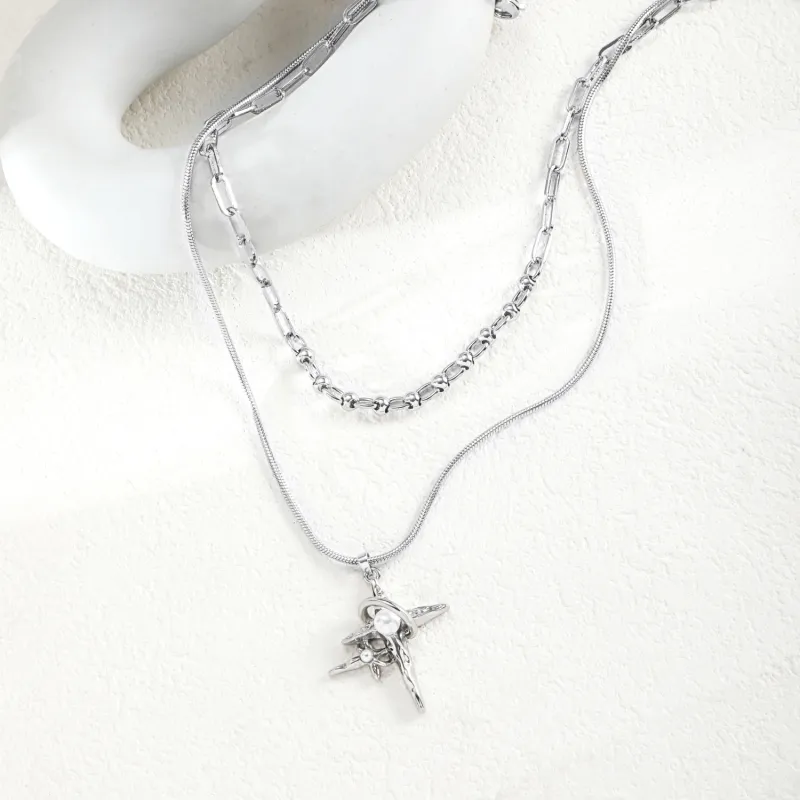 KING OF BLING Alloy, Faux Pearl Necklaces Women's-2