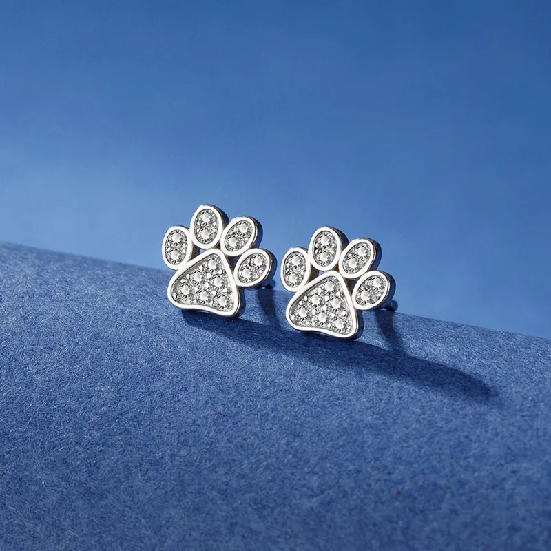 KING OF BLING 925 Sterling Silver With Zircon Stud Earrings Women's-3