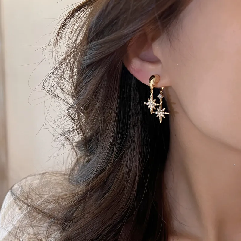 KING OF BLING Copper, Zircon Stud Earrings Unisex Year Of The Snake Good Luck-8
