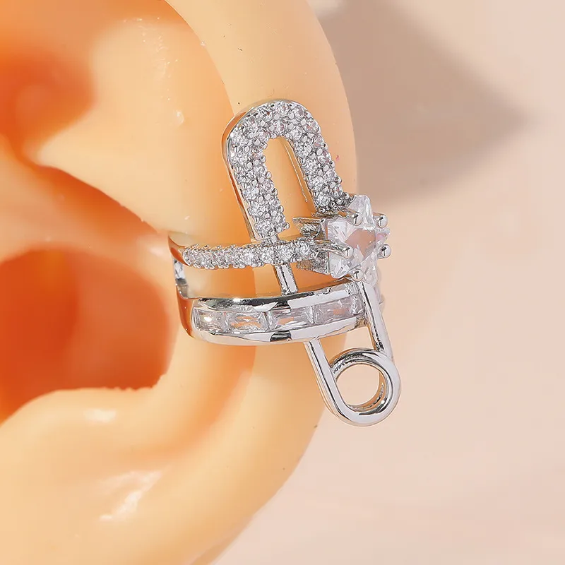 KING OF BLING Alloy With Zircon Clip On Earrings Unisex-3