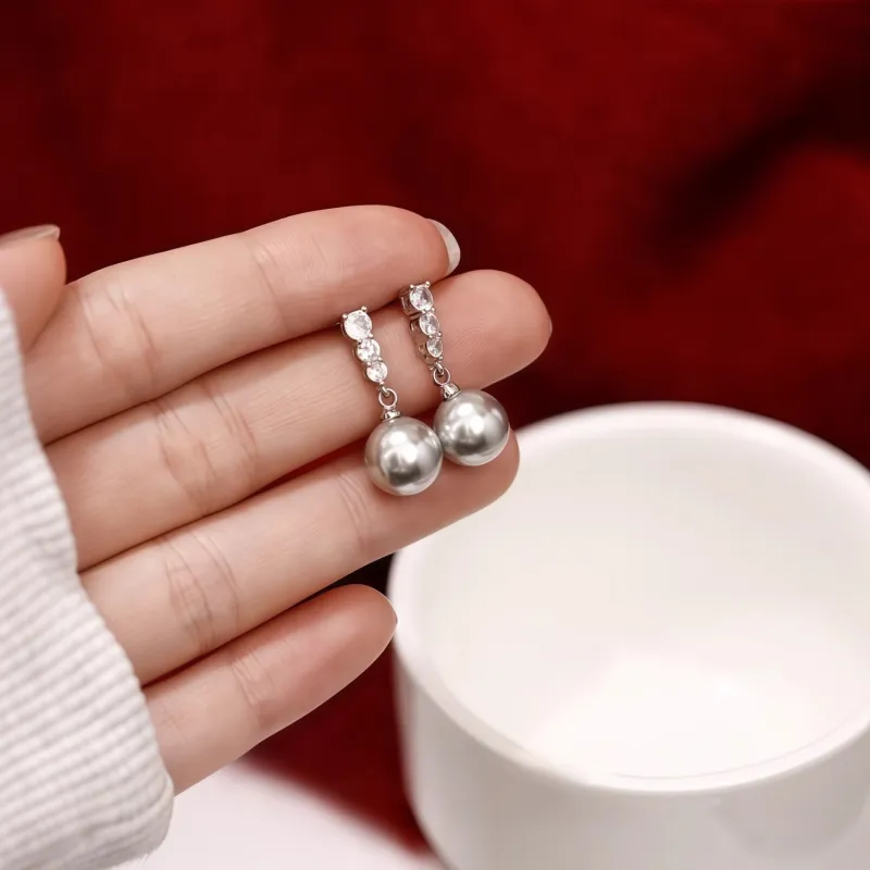 KING OF BLING 925 Sterling Silver Stud Earrings Women's-8