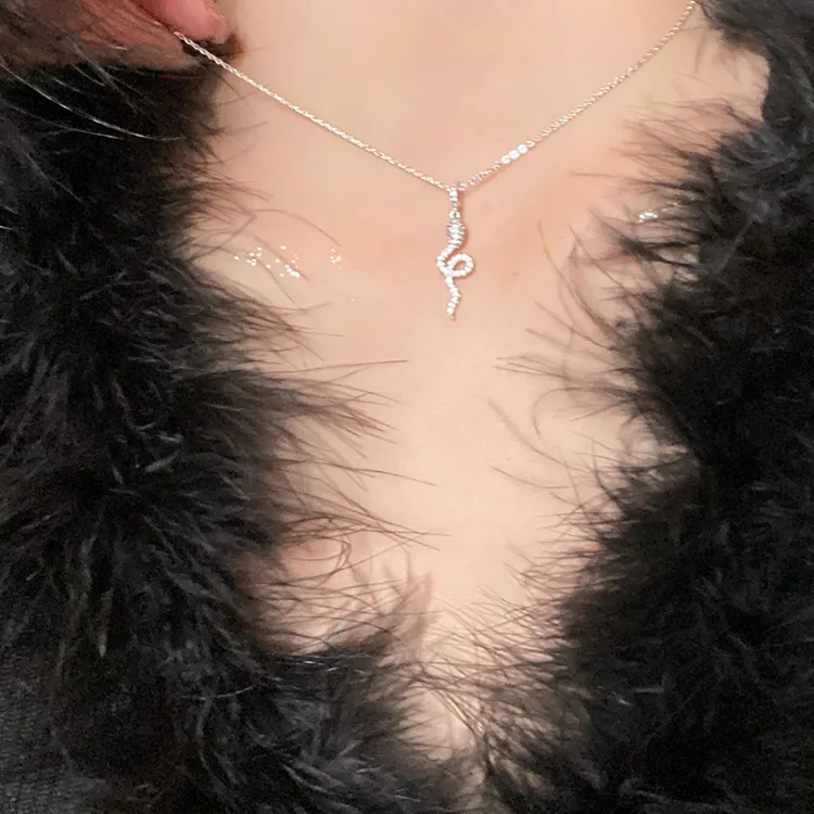 KING OF BLING 925 Sterling Silver With Zircon Necklaces Unisex Year Of The Snake Good Luck-6