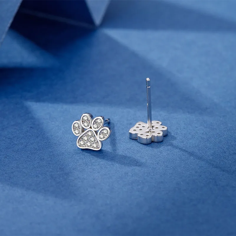 KING OF BLING 925 Sterling Silver With Zircon Stud Earrings Women's-1