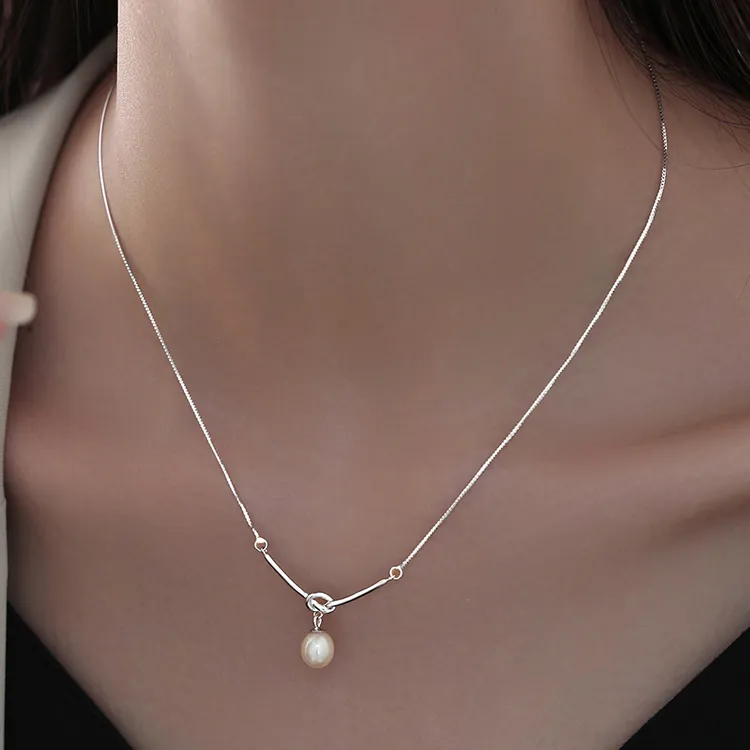 KING OF BLING 925 Sterling Silver, Freshwater Pearl Necklaces Women's-1