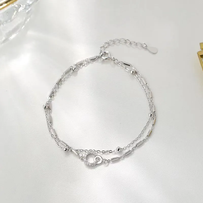 KING OF BLING 925 Sterling Silver With Zircon Bracelets Women's Year Of The Snake Good Luck-1