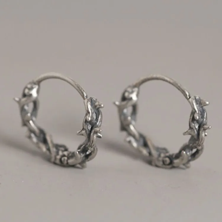 KING OF BLING 925 Sterling Silver Earrings Unisex-3