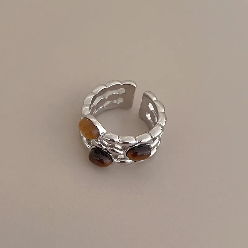 KING OF BLING Alloy, Tiger's Eye Stone Rings Unisex-8