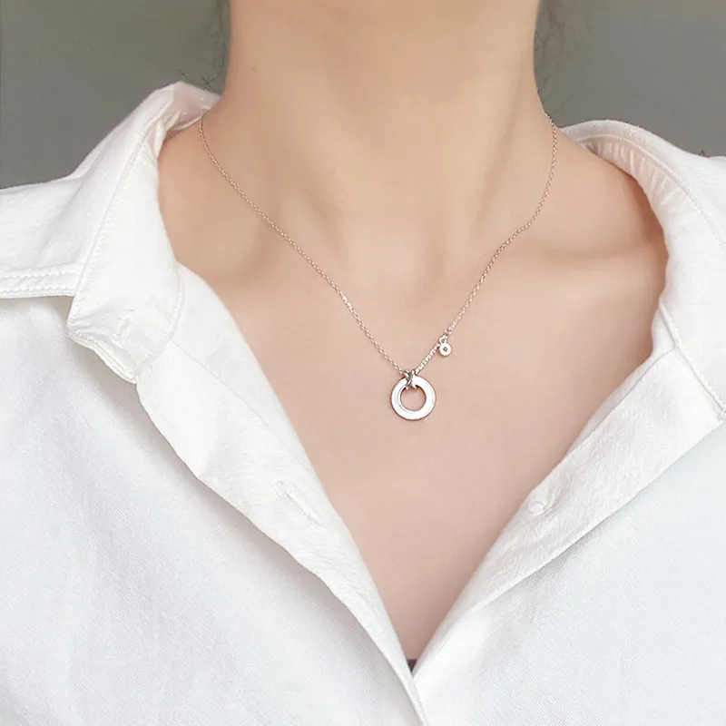 KING OF BLING 925 Sterling Silver, Mother Of Pearl Necklaces Women's Good Luck-4