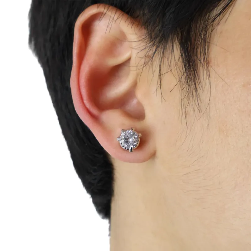 KING OF BLING Alloy With Zircon Stud Earrings Unisex-11