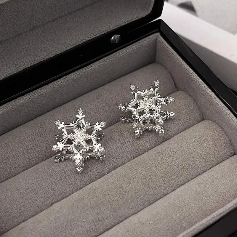 KING OF BLING 925 Sterling Silver Needle, Alloy Stud Earrings Women's-6