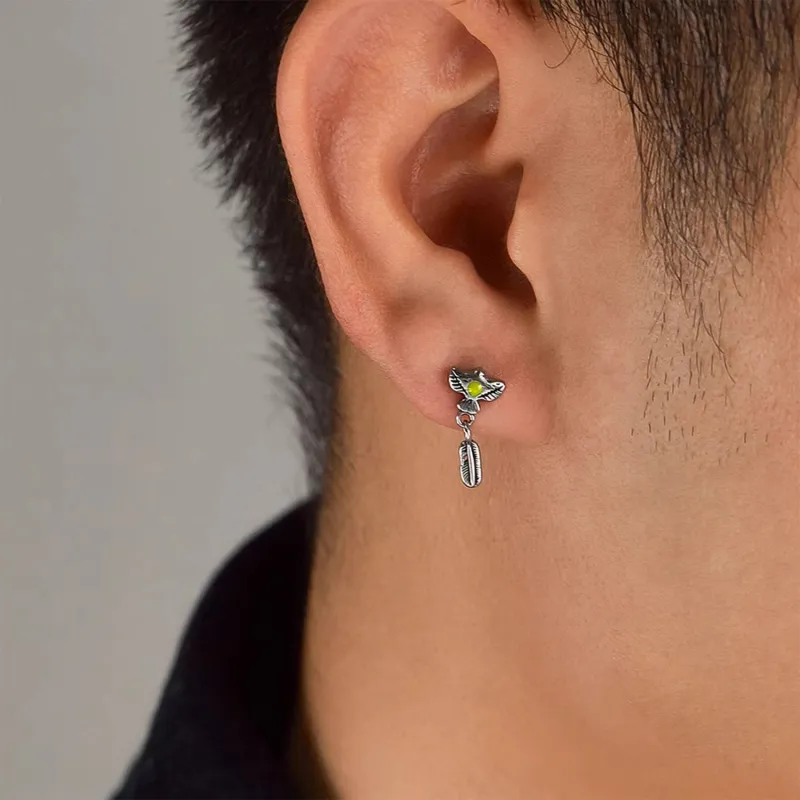 KING OF BLING Alloy, Oil Drip Earrings Unisex-4