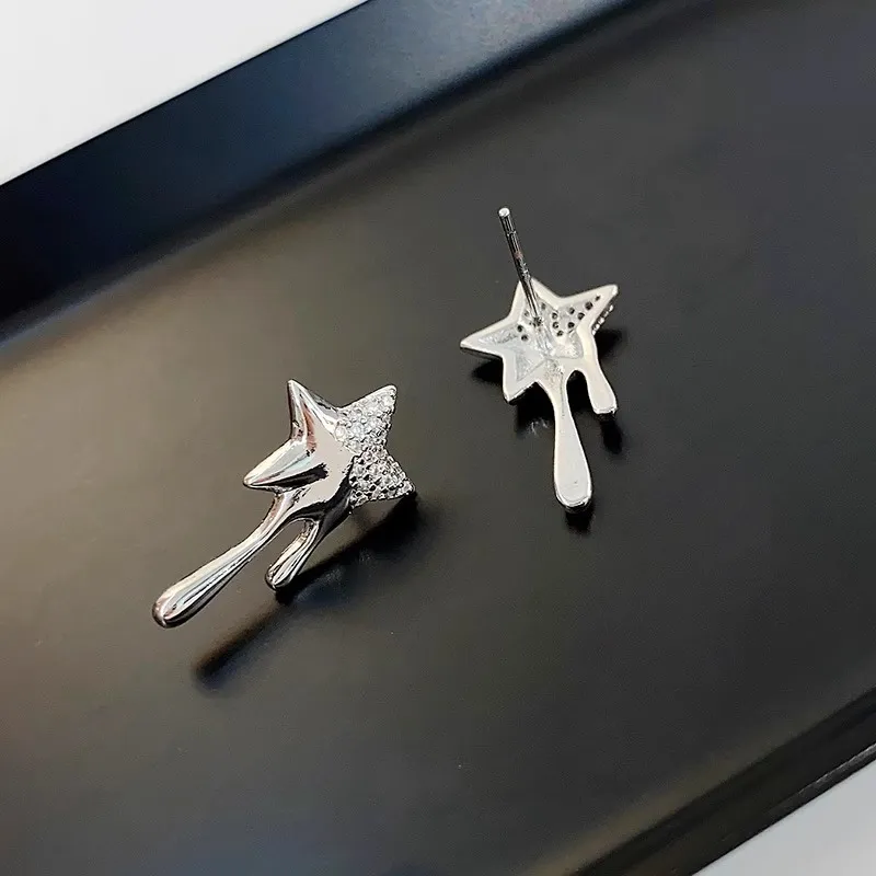 KING OF BLING 925 Sterling Silver With Zircon Earrings Women's-3