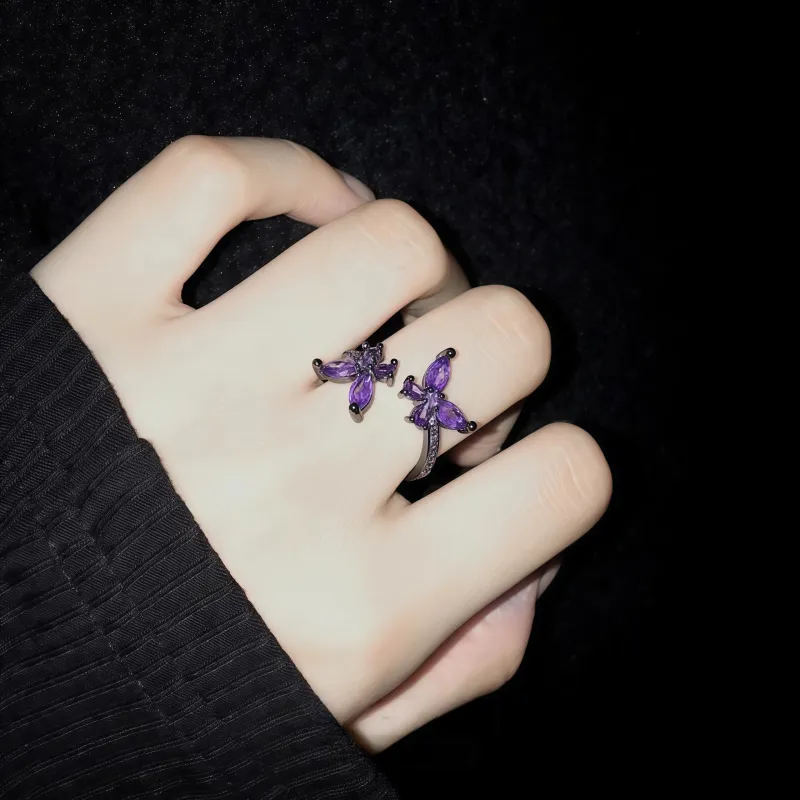 KING OF BLING Alloy Zircon Rings Unisex-14