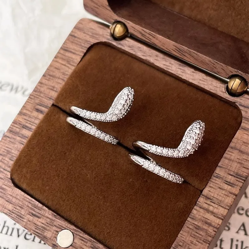 KING OF BLING Alloy With Zircon Clip On Earrings Unisex-1