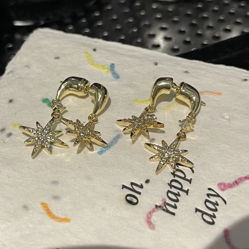 KING OF BLING Copper, Zircon Stud Earrings Unisex Year Of The Snake Good Luck-7