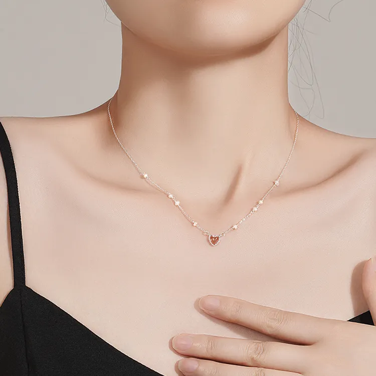 KING OF BLING 925 Sterling Silver, Glass Cat Eye, Pearl Necklaces Unisex Good Luck-4
