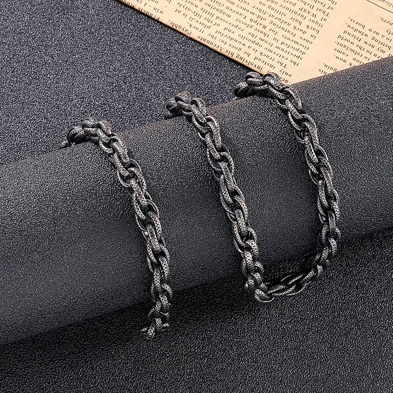 KING OF BLING Titanium Steel Necklaces Unisex Year Of The Snake Good Luck-3