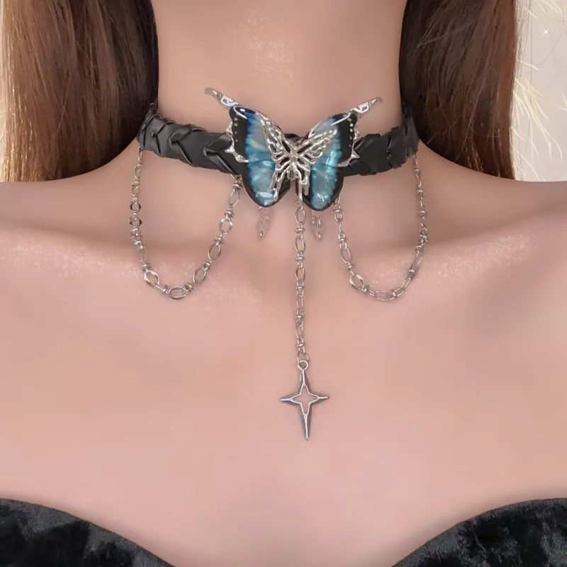 KING OF BLING Alloy Leather Necklaces Unisex-4