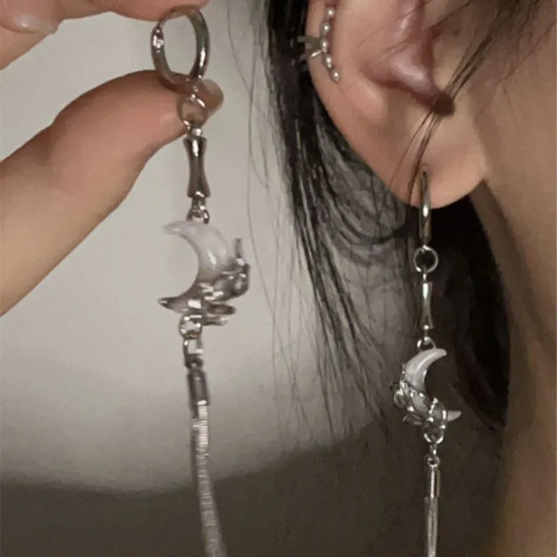 KING OF BLING Alloy, Artificial Chalcedony Earrings Women's Year Of The Snake Good Luck-5