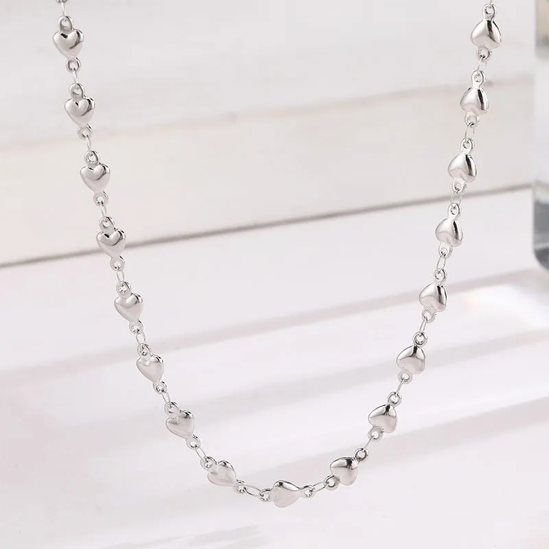 KING OF BLING Titanium Steel Necklaces Women's Sweet Peach Blossom-2