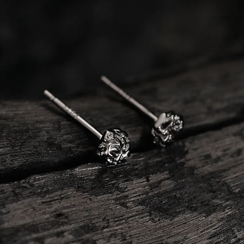 KING OF BLING 925 Sterling Silver Stud Earrings Unisex-10