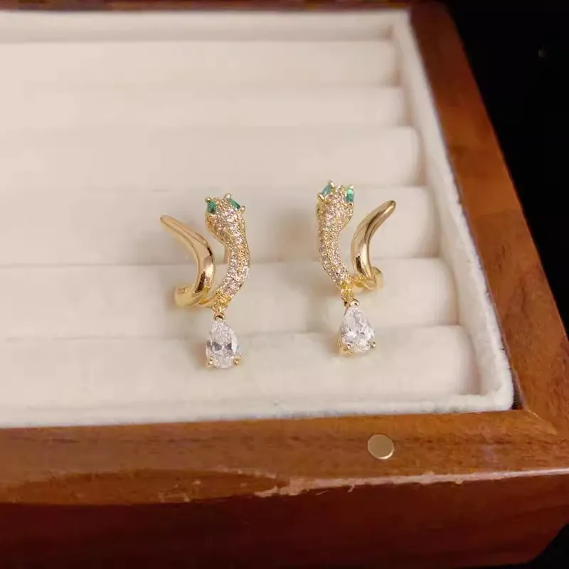 KING OF BLING Alloy With Zircon Stud Earrings Women's-10