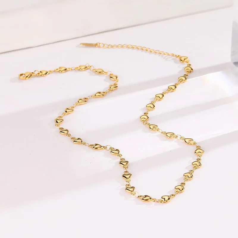 KING OF BLING Titanium Steel Necklaces Women's Sweet Peach Blossom-7