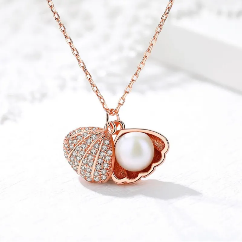 KING OF BLING 925 Silver, Pearl, Cubic Zirconia Necklaces Women's Year Of The Snake Good Luck-5