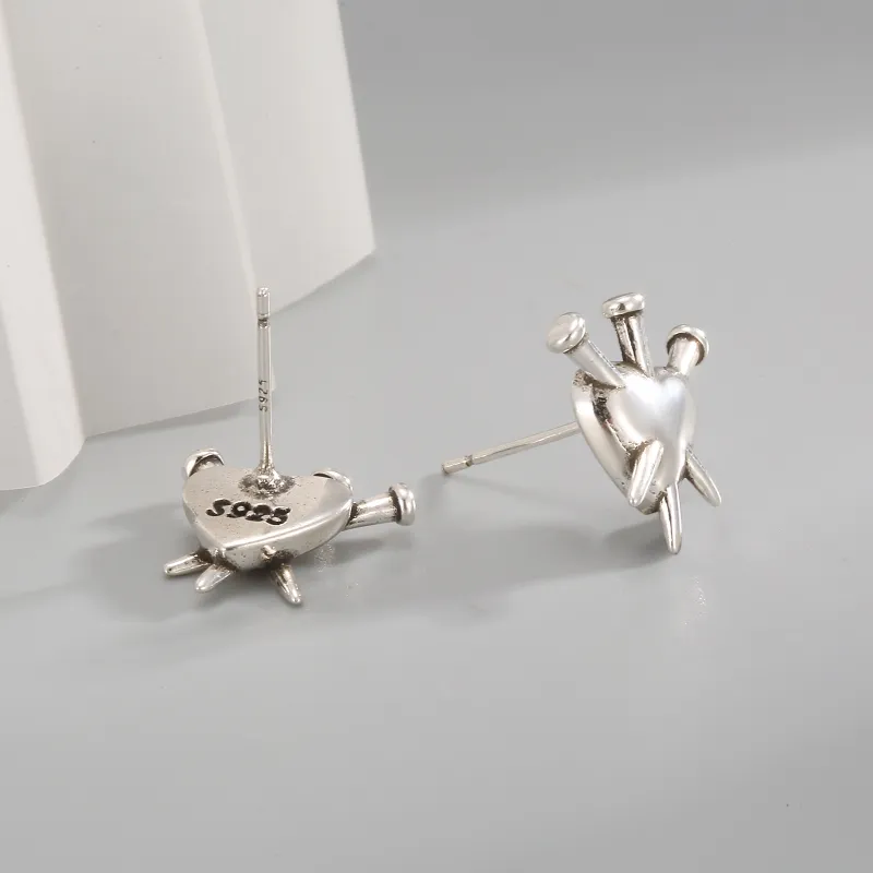 KING OF BLING Alloy Stud Earrings Unisex Good Luck-6