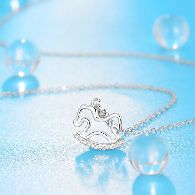 KING OF BLING 925 Sterling Silver With Zircon Necklaces Women's-3