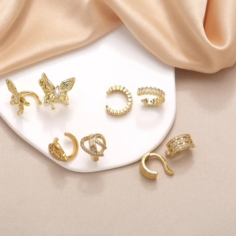 KING OF BLING Copper Clip On Earrings Women's Year Of The Snake Good Luck-3