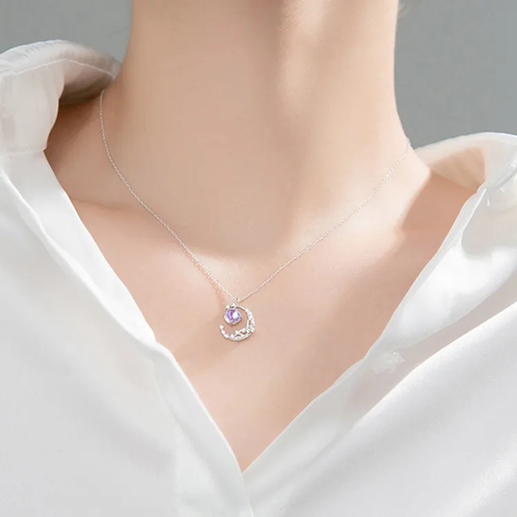 KING OF BLING 925 Sterling Silver With Colored Glaze Necklaces Women's-4
