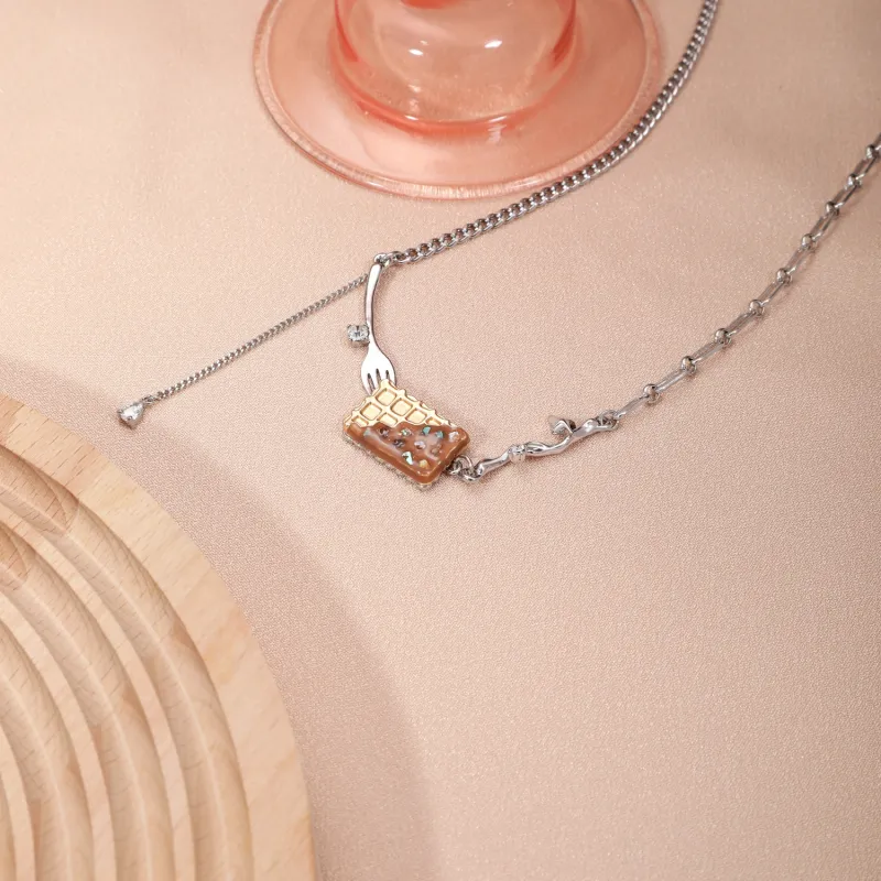 KING OF BLING Alloy, Oil Drip, Zircon, Mother Of Pearl Necklaces Women's-2