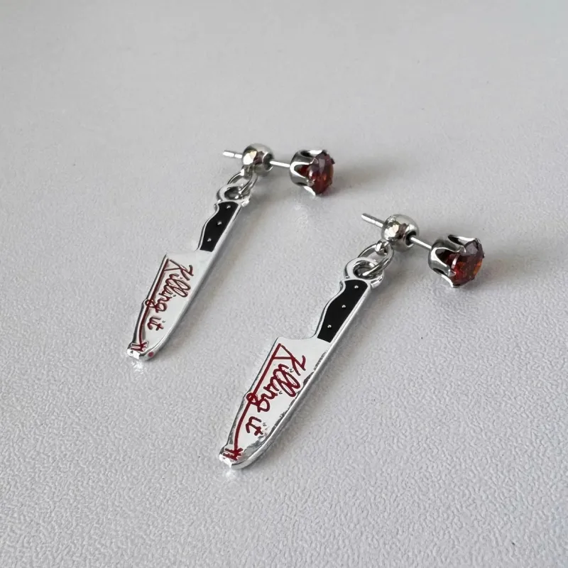 KING OF BLING Alloy, Synthetic Gemstone Stud Earrings Unisex Year Of The Snake Good Luck-2