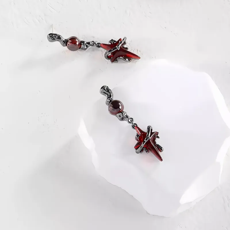 KING OF BLING 925 Sterling Silver Pin, Alloy, Resin Earrings Unisex-1
